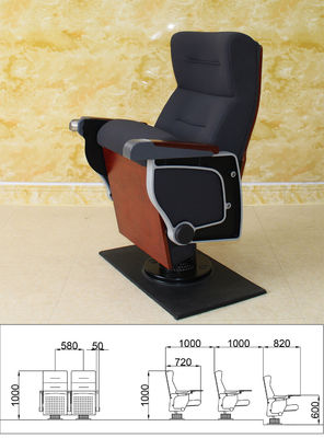 La PU negra ininflamable de Hall Chairs With del cine del teatro hace espuma alta densidad plegable