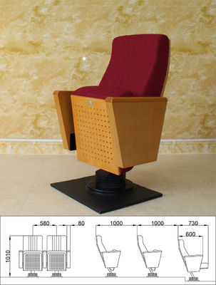 Sillas rojas antiestáticas del cine de Multiscene, soporte de vaso plegable de la silla del cine