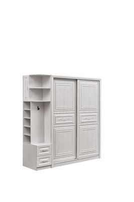 Armoire blanco a prueba de polvo del OEM con los cajones, guardarropas de madera pintados blancos prácticos