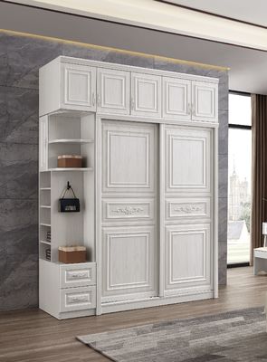 Guardarropa de madera blanco amistoso de Eco con la altura lavable los 20cm de la puerta deslizante