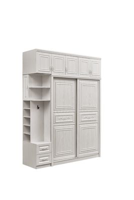 Guardarropa de madera blanco amistoso de Eco con la altura lavable los 20cm de la puerta deslizante