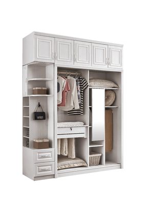 Guardarropa de madera blanco amistoso de Eco con la altura lavable los 20cm de la puerta deslizante