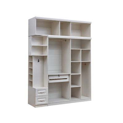 Guardarropa grande grueso durable con los cajones, guardarropa pintado blanco de madera de sólido del ODM