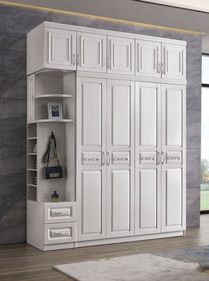 Guardarropa grande grueso durable con los cajones, guardarropa pintado blanco de madera de sólido del ODM