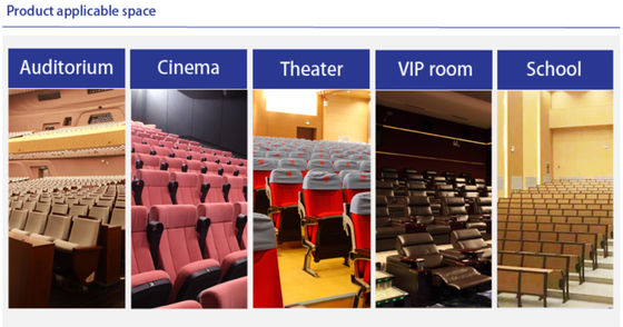 Dureza plegable de Hall Chairs Anti Electrostatic Medium del cine de 2 Seater